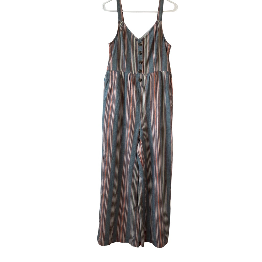 American Eagle romper size M denim striped